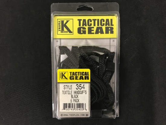 Triple K Tactical Gear textile handcuffs 5 pack